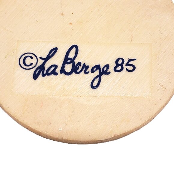 Vintage La Berge 1985 Christmas Ornament Follow a Dream 3D Boat Ship Boy Resin - Picture 4 of 4